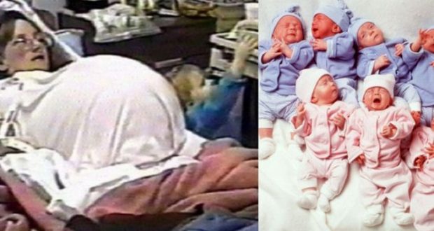През 1997 г. тя роди седемзнаци