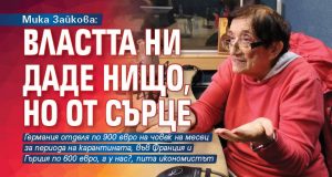Мика Зайкова: България е единствената страна която не помогна на хората